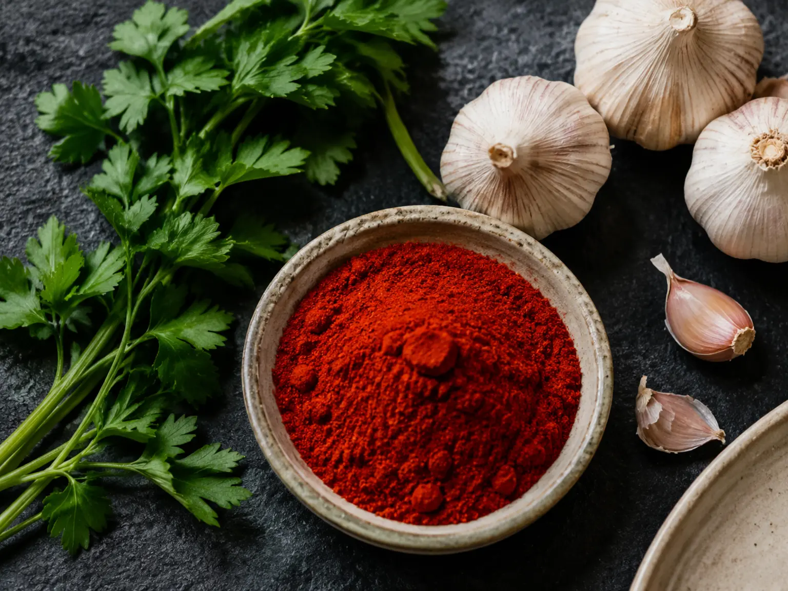Paprika, petrezselyem és fokhagyma a Guestivio konyháján